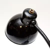 LBL Tischlampe Schwarzglas 1950er Bauhaus Vintage