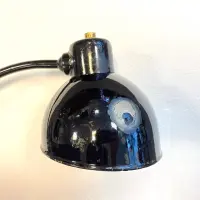 LBL Tischlampe Schwarzglas 1950er Bauhaus Vintage