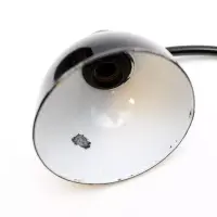 LBL Tischlampe Schwarzglas 1950er Bauhaus Vintage
