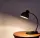 LBL Tischlampe Schwarzglas 1950er Bauhaus Vintage