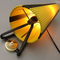 Wandlampe 1950er  Gelb Schwarz Mid-Century Vintage