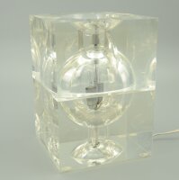 Alessandro Mendini Cubosfera Tischlampe Acrylglas 1968 Space Age Vintage