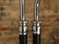 Kaiser Idell 6580 Super Doppelarm-Tischlampe von Christian Dell. Seltenes Vintage-Original mit markanter Konstruktion und klassischer Bauhaus-Ästhetik.