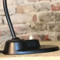 Kandem Tischlampe Metall Bakelit Schwarz 1930er Bauhaus Vintage