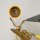 Dreiflammige Wandlampe Messing Gelb Schwarz 1950er Mid-Century Vintage