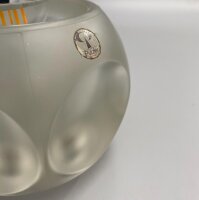 Peill & Putzler Cube Ice Cube Tischlampe satiniertes Glas 1970er Space Age Vintage