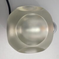 Peill & Putzler Cube Ice Cube Tischlampe satiniertes Glas 1970er Space Age Vintage