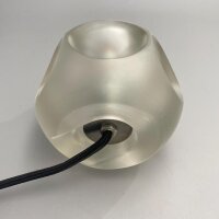 Peill & Putzler Cube Ice Cube Tischlampe satiniertes Glas 1970er Space Age Vintage