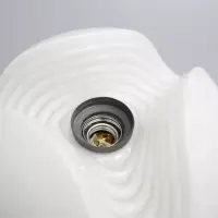 Peill & Putzler White Wave Tischlampe weiß 1970er Space Age Vintage
