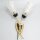Zweiflammige Wandlampe Messing Opalglas 1950er Mid-Century Vintage