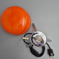Moderne Tischlampe aus orangefarbenem Glas und Chrom im skandinavischen Stil