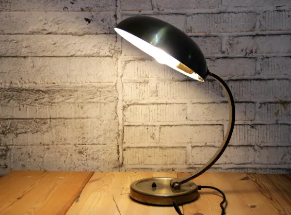 Gebr. Cosack Tischleuchte in Messing * Bauhaus * 1940er * Vintage