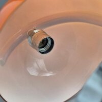 Moderne Tischlampe Orange Glas Chrom Italian Style Space Age