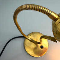 1950er Tütenlampe Messing Rot gelocht Rockabilly Mid-Century Vintage