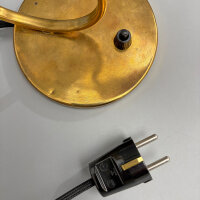 1950er Tütenlampe Messing Rot gelocht Rockabilly Mid-Century Vintage