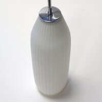 Peill & Putzler „Verona“ Pendelleuchte von Aloys F. Gangkofner – geripptes Opalglas – 1950er – Mid-Century Vintage