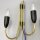 Paar Mid-Century Wandleuchten Messing Schwarz im Stil von Stilnovo – 1950er – Vintage