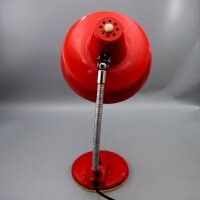 Szarvasi Tischleuchte Rot mit Schwanenhals – 1970er Space Age Vintage