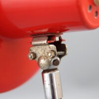 Szarvasi Tischleuchte Rot mit Schwanenhals – 1970er Space Age Vintage