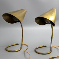 Paar Messing-Nachttischleuchten – 1960er Mid-Century – österreichisches Design – Vintage
