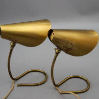 Paar Messing-Nachttischleuchten – 1960er Mid-Century – österreichisches Design – Vintage