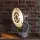 Upcycling Tisch- und Wandlampe aus historischem Heizstrahler – Pastellrosa & Chrom – 1950er/60er Rockabilly Vintage