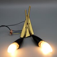 Zweiflammige Wandlampe aus Messing und schwarzem Kunststoff 1950er  Mid-Century Stil Novo  Vintage