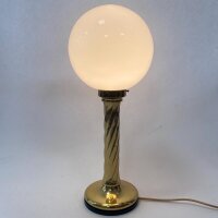 Kugel-Tischleuchte aus Messing mit Opalglas –...
