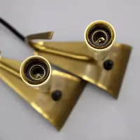 Paar Messing-Tischleuchten – 1950er/60er Mid-Century – E14 – Vintage