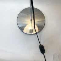 Guzzini Stehleuchte mit großem Opalschirm – Chrom – 1970er Space Age Vintage