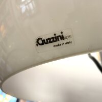 Guzzini Stehleuchte mit großem Opalschirm – Chrom – 1970er Space Age Vintage