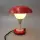 Pilz-Tischleuchte „Piccolo Fungo“ Rot Weiß Chrom – 1950er/60er Atomic Age Vintage