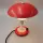 Pilz-Tischleuchte „Piccolo Fungo“ Rot Weiß Chrom – 1950er/60er Atomic Age Vintage