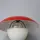 Pilz-Tischleuchte „Piccolo Fungo“ Rot Weiß Chrom – 1950er/60er Atomic Age Vintage