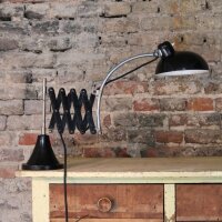 HELO Upcycling Scheren-Tischleuchte mit historischem...