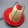 Rockabilly Deckenlampe in Korallrot & Opalglas – 1950er Laternenleuchte Vintage