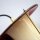 Rockabilly Deckenlampe in Korallrot & Opalglas – 1950er Laternenleuchte Vintage