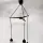 3-flammige Kaskaden-Hängeleuchte aus Opalglas & Holz – 1960er – skandinavisches Design – Vintage