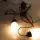 3-flammige Kaskaden-Hängeleuchte aus Opalglas & Holz – 1960er – skandinavisches Design – Vintage