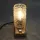 Tischlampe mit Bubbleglas – Beige & Metall – 1970er Mid-Century Vintage