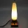Tischlampe Nachttischlampe - Strukturglas, Holz & Messing 1970er Mid-Century Modern * Vintage