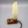 Tischlampe Nachttischlampe - Strukturglas, Holz & Messing 1970er Mid-Century Modern * Vintage