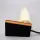 Tischlampe Nachttischlampe - Strukturglas, Holz & Messing 1970er Mid-Century Modern * Vintage