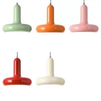 Cremeweiße Pendelleuchte im Scandi Style – E27 Metallfassung – Ø 20 cm