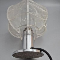 Paul Secon für Sompex Tischlampe – Acryl & Nylonfäden – Chrom – 1970er Space Age Vintage