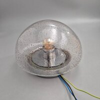 Glashütte Limburg Wand- und Deckenlampe aus Bubbleglas – 1960er Mid-Century Vintage