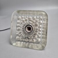 Peill & Putzler WA 8 Wand- und Deckenlampe aus Eisglas – Chrom – 1960er Mid-Century Vintage