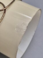 Vintage Tischlampe aus Messing & Glas – 1940er Jahre – E14 – Art Déco / Mid-Century