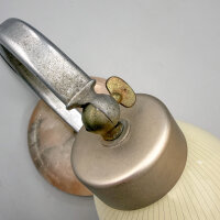 Paar Tischlampen mit Marmorfuß & geriffeltem Opalglas – 1950er Mid-Century Vintage