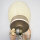 Paar Tischlampen mit Marmorfuß & geriffeltem Opalglas – 1950er Mid-Century Vintage